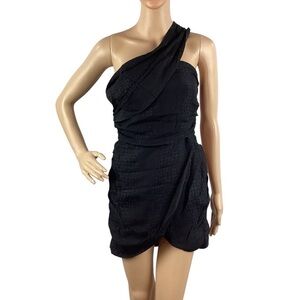 Affliction Bailey Tulip Silk Mini Dress Size 0 Black